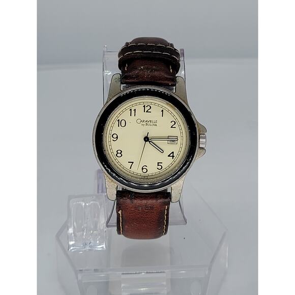 Vintage Caravelle 40B73 Mens Classic Silver Analog Quartz Watch - Picture 4 of 9